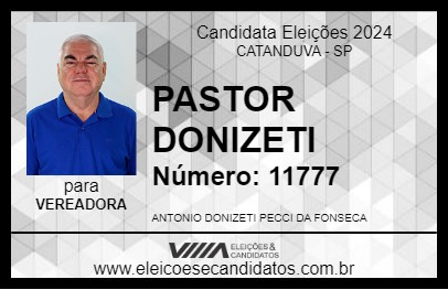 Candidato PASTOR DONIZETI 2024 - CATANDUVA - Eleições