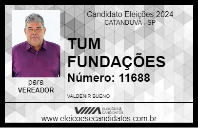 Candidato TUM FUNDAÇÕES 2024 - CATANDUVA - Eleições