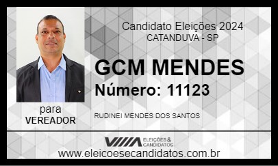 Candidato GCM MENDES 2024 - CATANDUVA - Eleições