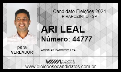 Candidato ARI LEAL 2024 - PIRAPOZINHO - Eleições