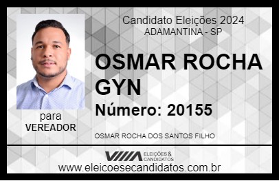 Candidato OSMAR ROCHA GYN 2024 - ADAMANTINA - Eleições