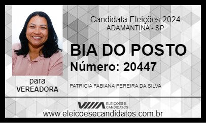 Candidato BIA DO POSTO 2024 - ADAMANTINA - Eleições