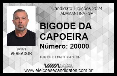 Candidato BIGODE DA CAPOEIRA 2024 - ADAMANTINA - Eleições