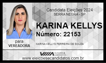 Candidato KARINA KELLYS 2024 - SERRA NEGRA - Eleições