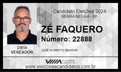 Candidato ZÉ FAQUERO 2024 - SERRA NEGRA - Eleições