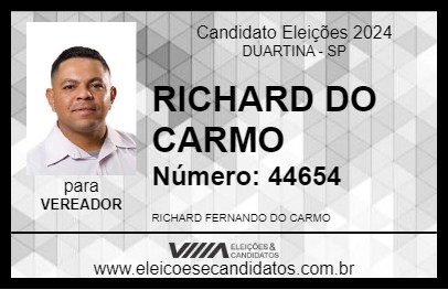 Candidato RICHARD DO CARMO 2024 - DUARTINA - Eleições