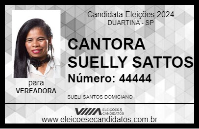 Candidato CANTORA SUELLY SATTOS 2024 - DUARTINA - Eleições