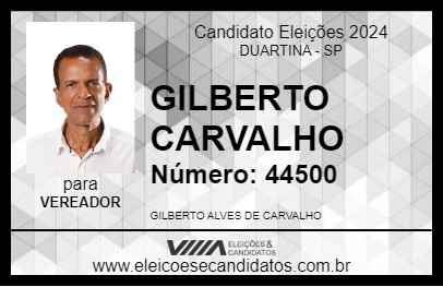 Candidato GILBERTO CARVALHO 2024 - DUARTINA - Eleições