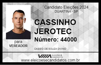 Candidato CASSINHO JEROTEC 2024 - DUARTINA - Eleições