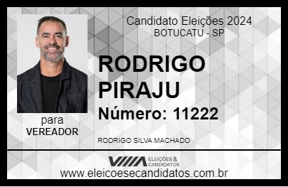 Candidato RODRIGO PIRAJU 2024 - BOTUCATU - Eleições