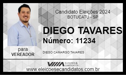 Candidato DIEGO TAVARES 2024 - BOTUCATU - Eleições