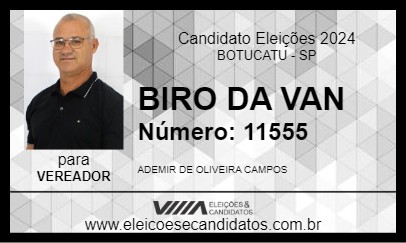 Candidato BIRO DA VAN 2024 - BOTUCATU - Eleições