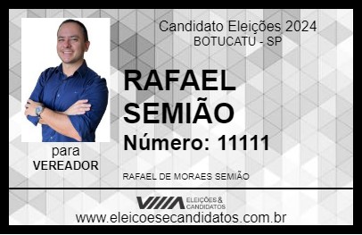 Candidato RAFAEL SEMIÃO 2024 - BOTUCATU - Eleições