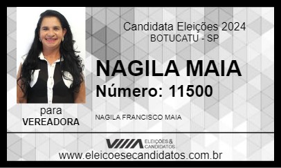 Candidato NAGILA MAIA 2024 - BOTUCATU - Eleições