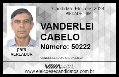 Candidato VANDERLEI CABELO 2024 - PIEDADE - Eleições