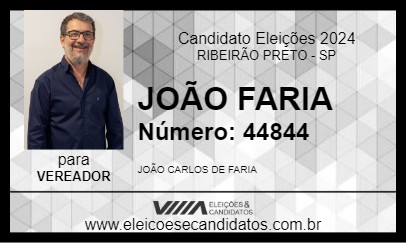 Candidato JOÃO  FARIA 2024 - RIBEIRÃO PRETO - Eleições