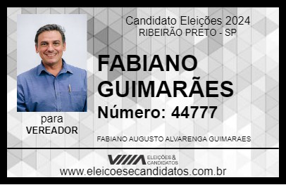 Candidato FABIANO GUIMARÃES 2024 - RIBEIRÃO PRETO - Eleições