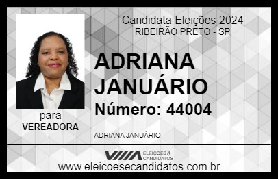 Candidato ADRIANA JANUÁRIO 2024 - RIBEIRÃO PRETO - Eleições