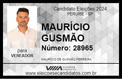 Candidato MAURÍCIO GUSMÃO 2024 - PERUÍBE - Eleições