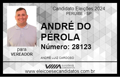 Candidato ANDRÉ DO PÉROLA 2024 - PERUÍBE - Eleições