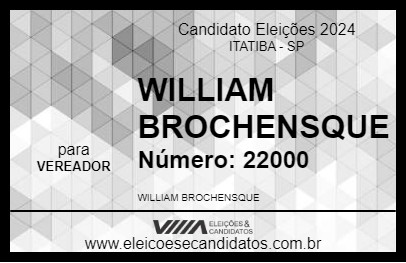 Candidato WILLIAM BROCHENSQUE 2024 - ITATIBA - Eleições