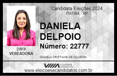 Candidato DANIELA DELPOIO 2024 - ITATIBA - Eleições