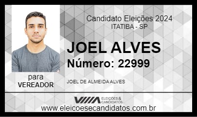 Candidato JOEL ALVES 2024 - ITATIBA - Eleições