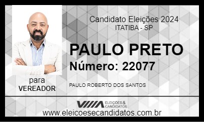 Candidato PAULO PRETO 2024 - ITATIBA - Eleições