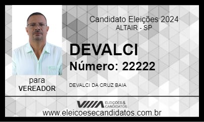 Candidato DEVALCI 2024 - ALTAIR - Eleições