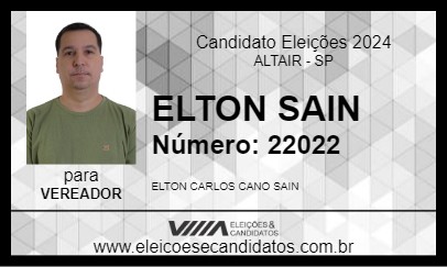 Candidato ELTON SAIN 2024 - ALTAIR - Eleições