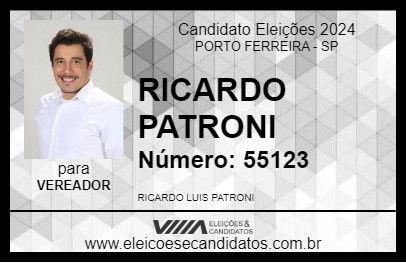 Candidato RICARDO PATRONI 2024 - PORTO FERREIRA - Eleições