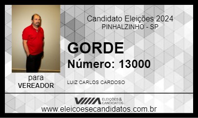 Candidato GORDE 2024 - PINHALZINHO - Eleições