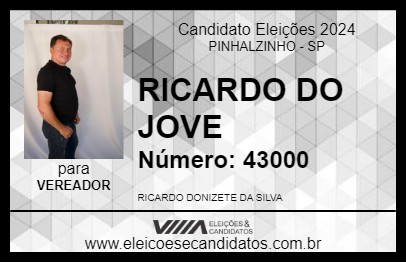 Candidato RICARDO DO JOVE 2024 - PINHALZINHO - Eleições