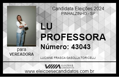 Candidato LU PROFESSORA 2024 - PINHALZINHO - Eleições