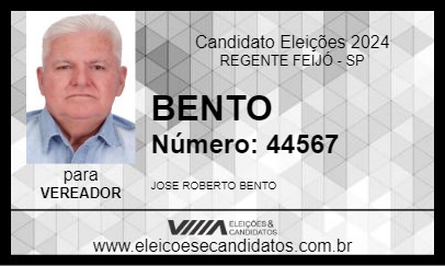 Candidato BENTO 2024 - REGENTE FEIJÓ - Eleições