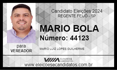 Candidato MARIO BOLA 2024 - REGENTE FEIJÓ - Eleições