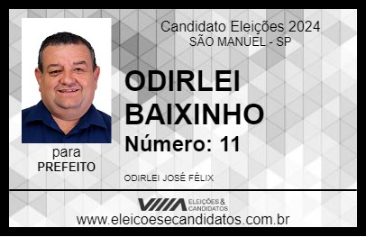 Candidato ODIRLEI BAIXINHO 2024 - SÃO MANUEL - Eleições