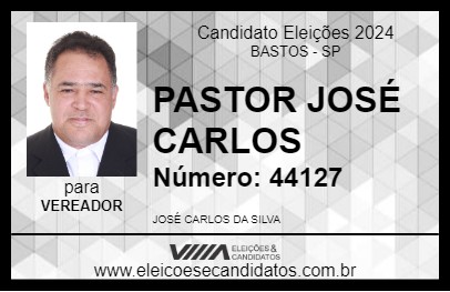 Candidato PASTOR JOSÉ CARLOS 2024 - BASTOS - Eleições