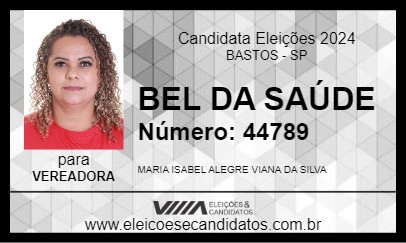 Candidato BEL DA SAÚDE 2024 - BASTOS - Eleições