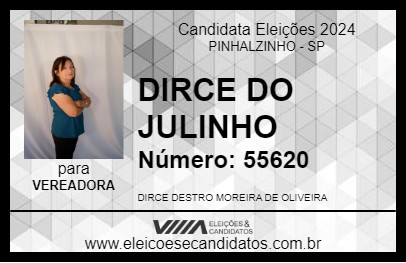 Candidato DIRCE DO JULINHO 2024 - PINHALZINHO - Eleições