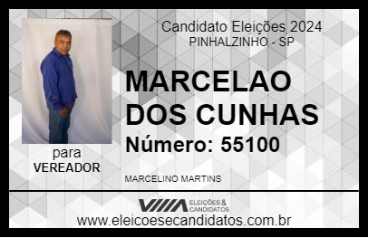 Candidato MARCELAO DOS CUNHAS 2024 - PINHALZINHO - Eleições