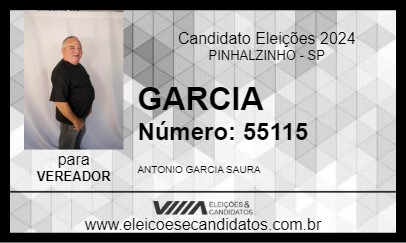 Candidato GARCIA 2024 - PINHALZINHO - Eleições