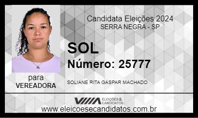 Candidato SOL 2024 - SERRA NEGRA - Eleições