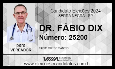 Candidato DR. FÁBIO DIX 2024 - SERRA NEGRA - Eleições