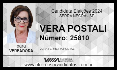 Candidato VERA POSTALI 2024 - SERRA NEGRA - Eleições