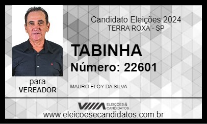 Candidato TABINHA 2024 - TERRA ROXA - Eleições