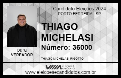 Candidato THIAGO MICHELASI 2024 - PORTO FERREIRA - Eleições