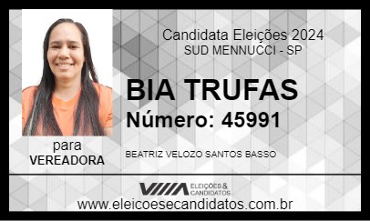 Candidato BIA TRUFAS 2024 - SUD MENNUCCI - Eleições