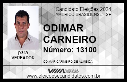 Candidato ODIMAR CARNEIRO 2024 - AMÉRICO BRASILIENSE - Eleições