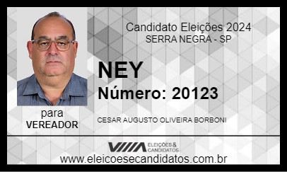 Candidato NEY 2024 - SERRA NEGRA - Eleições